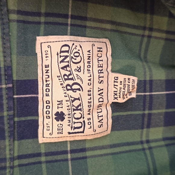 Lucky Brand, plaid, long sleeved, snap front, shirt - Picture 2 of 4